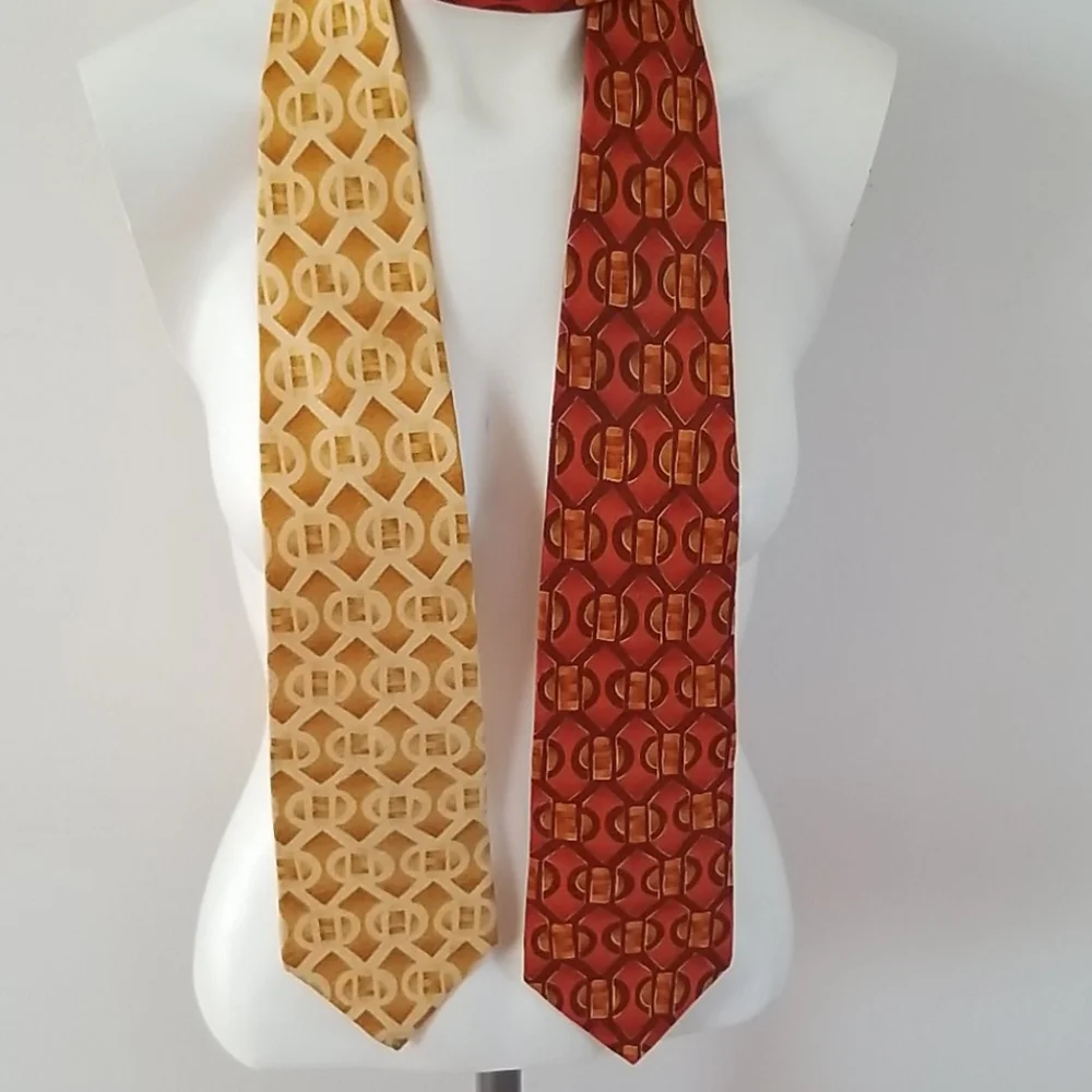 VTG Henry Grethel Orange/Yellow 70s styl ties